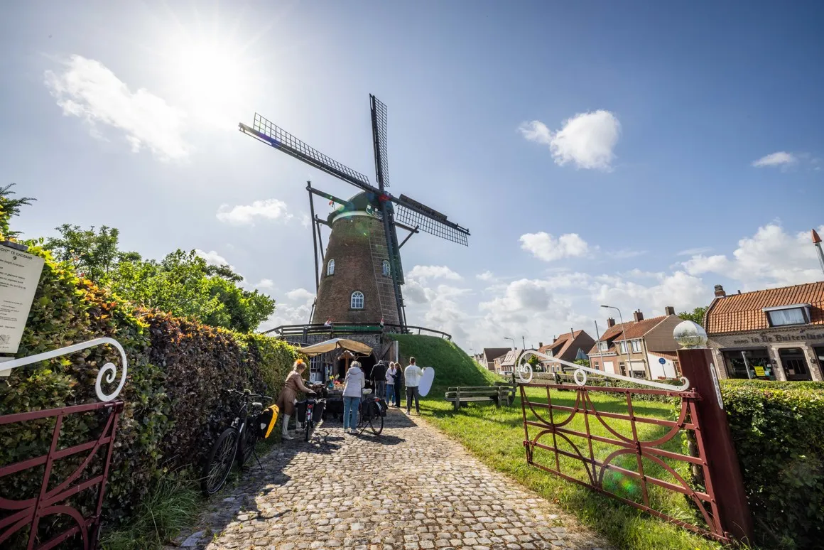 Cycling through the Zeeland countryside near the coast